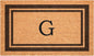 Calloway Mills 152982436G Brown Border 24" x 36" Monogram Doormat by Callowaymills