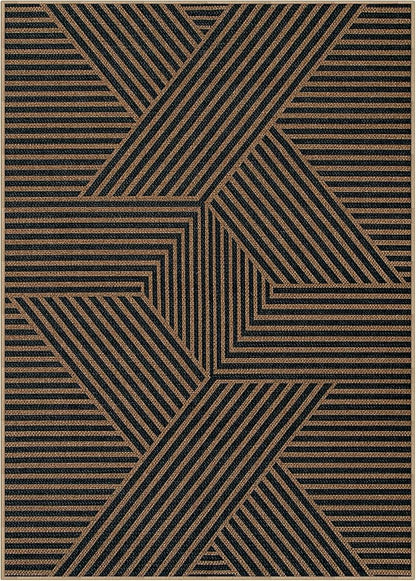 Lahome Geometric Easy Jute Outdoor Rug 5x7, Farmhouse Washable Indoor Outdoor - Image 6