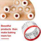 Large Biscuit Cutter 5", Fluted Round Cookie Cutter for Baking, Scalloped Cookie Cutter, Scone Cutter, Coated with Soft PVC for Protection