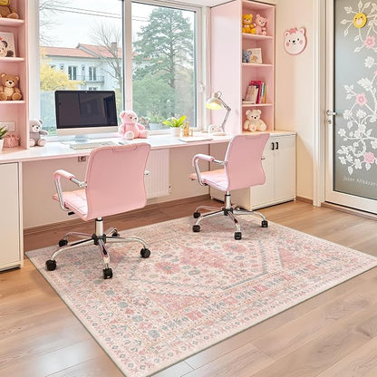 Pink Rugs for Bedroom-3x5 Rug for Entryway, Girls Room | Small Washable Rug for - Image 8