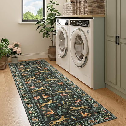 DUKINO 2x7 Runner Rug for Hallway, Washable Kitchen Rugs Non Slip, Stain - Image 4