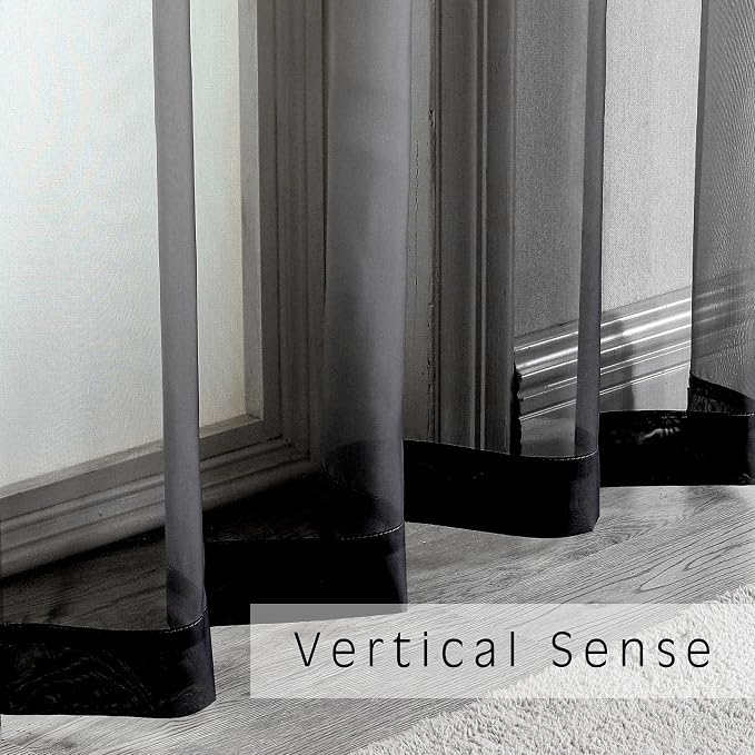 Voile Sheer Window Privacy Curtains, Rod Pocket Elegant Airy Sheer Curtains - Image 5