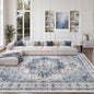 8x10 Area Rugs for Living Room, Large Washable Rug, Dining Room, Low Pile by Zesthome