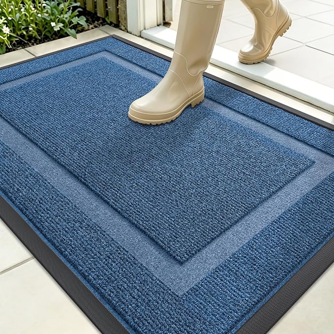 OLANLY Front Door Mat Outside 35x23, All-Season Heavy-Duty Rubber Doormat | by OLANLY