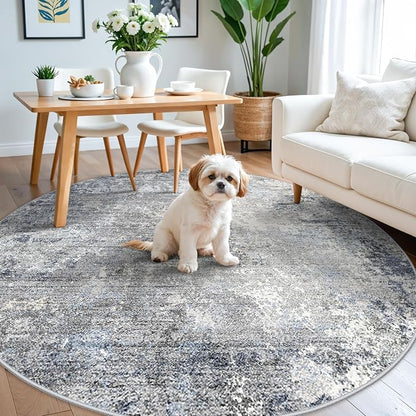Round Area Rug 6ft Washable - Image 4