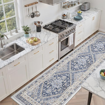 2'6 x 8' Runner Rug Non Slip, Washable Kitchen Rugs, Nursery Room, Soft Runner - Image 3