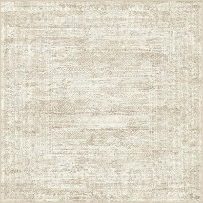 UERMEI Square Area Rugs : Washable 8x8 Neutral Modern Abstract Carpet - Image 10