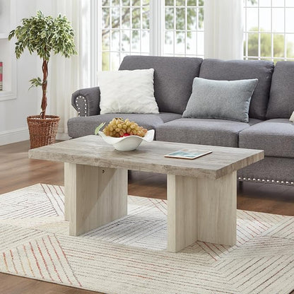 Roundhill Furniture Mchome 3-Piece Coffee Table Set, Coffee Table and Two End - Image 3