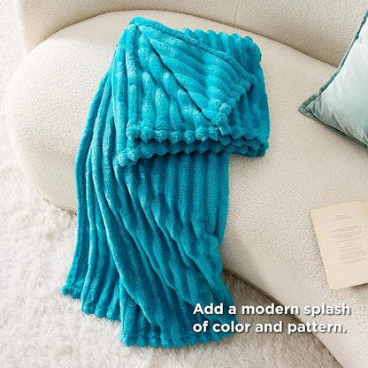 Bedsure Soft Twin XL Blanket for Bed Dorm Teal 66"x90" | Birthday Gifts for - Image 6
