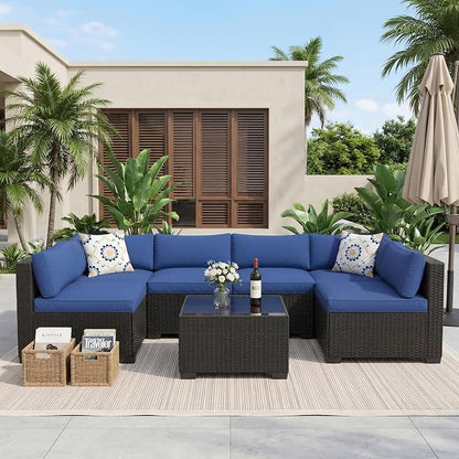 Garvee 7-Piece Outdoor Sectional Furniture Set, Patio Furniture Sets - Image 6