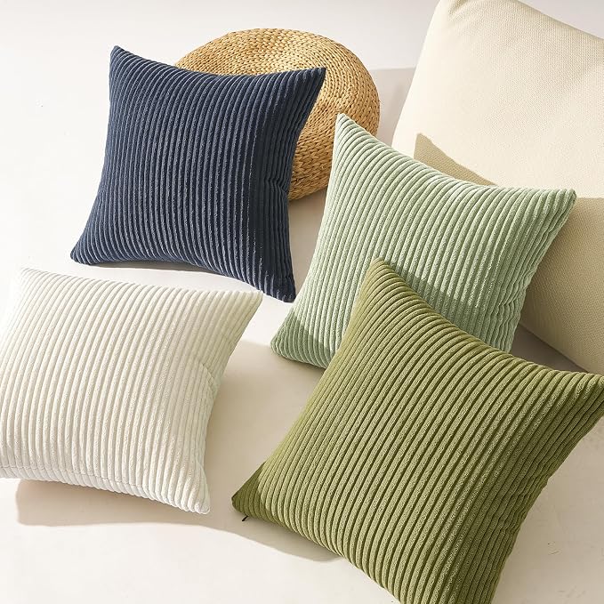 Topfinel 20x20 Set of 4 Livingroom Cushion Covers Soft Boho Decorative Velvet - Image 6