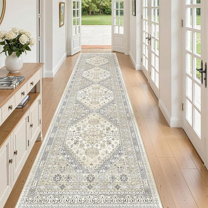 2'6 x 10' Runner Rug Non Slip, Washable Kitchen Rugs, Living Room, Long Rug by Zesthome
