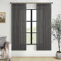 Semi Sheer Linen Blend Pinch Pleated Charcoal Grey Curtains 72 Inch Long | by Twodrapes
