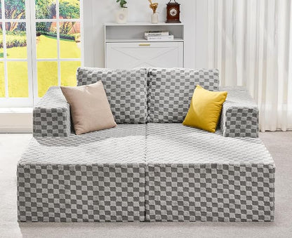 Hobestluk Modular Sectional Sofa Memory Foam Couch Sofa Bed Loveseat by YourHomeDeservesMore