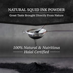 Black Hut Cuttlefish Squid Ink Powder, Perfect for Festive Baking & Cooking, Ideal for Rice, Noodles, Pasta, Spaghetti, Risotto, Tinta de Sepia, Halal Certified, Contains Molluscs, 1.76oz / 50g