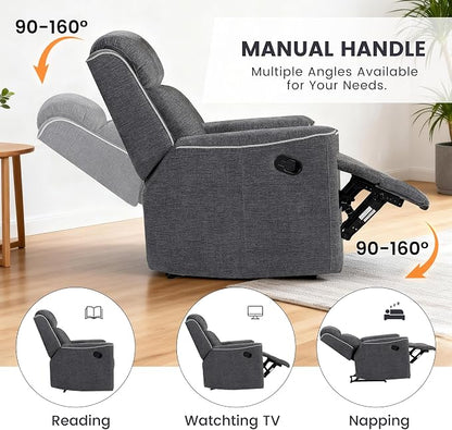 Betsy Furniture Soft Microfiber Manual Reclining Sofa Set, Sofa w/Dropdown Table - Image 4