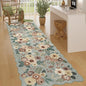 DUKINO 2.6x8 Runner Rug, Floral Washable Kitchens Rug Non Slip, Sage Green | by DUKINO