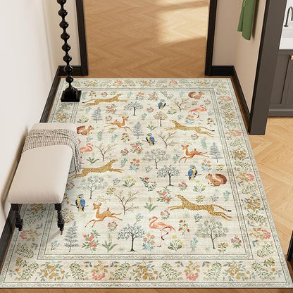 DUKINO 3x5 Rug, Washable Animal Area Rug - Image 5