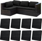 8Pcs Patio Cushion Covers, Outdoor Stretch Cushion Covers, Washable | Stretch by Unknown
