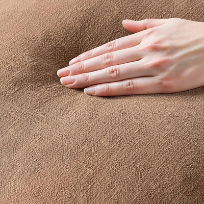 MIULEE Linen Fringe Decorative Fall Euro Throw Pillow Covers Brown 26x26 | Set - Image 2