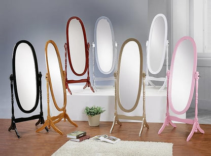 Roundhill Furniture Traditional Queen Anna Style Wood Floor Cheval Mirror - Image 5
