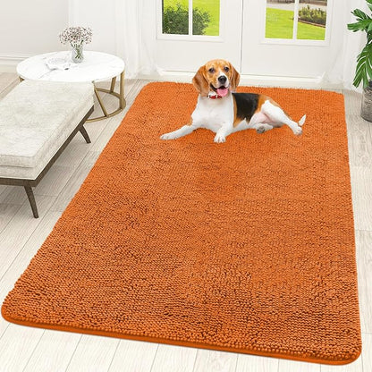 OLANLY Dog Door Mat for Muddy Paws 59x35, Super Absorbent Chenille Mud Mat | by OLANLY