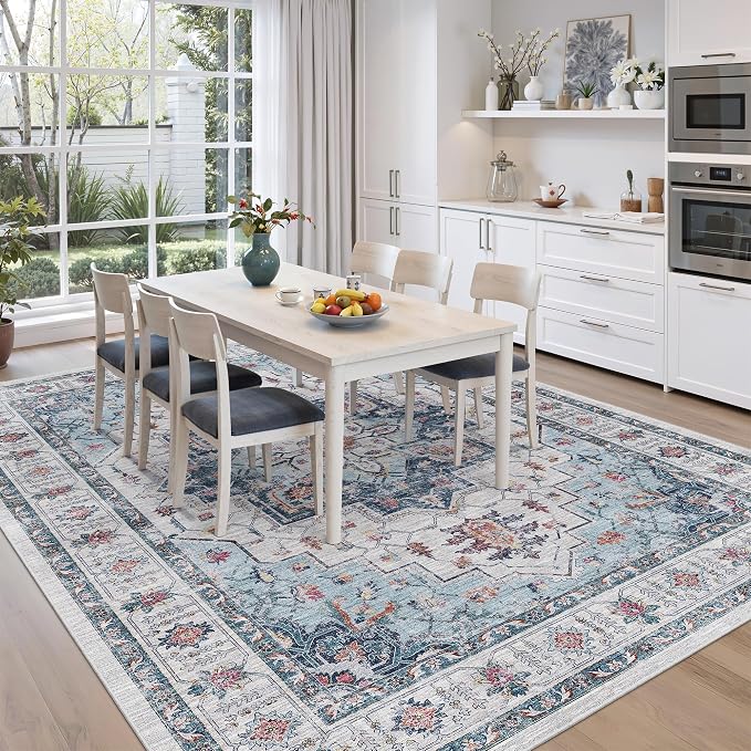 8x10 Area Rugs for Living Room, Large Washable Rug, Dining Room, Low Pile - Image 8