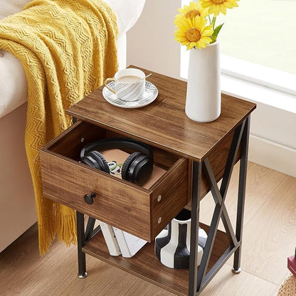 VECELO Nightstands Set of 2, Modern Bedside End Tables, Night Stands - Image 7