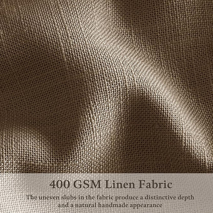 100 Inch Linen Pleated Dutch Cocoa Light Filtering Sheer Curtains | Pinch Pleat - Image 5