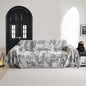 MYSKY HOME Sectional Couch Cover Deep Grey Abstract Geometric Sofa Covers by MYSKYHOME