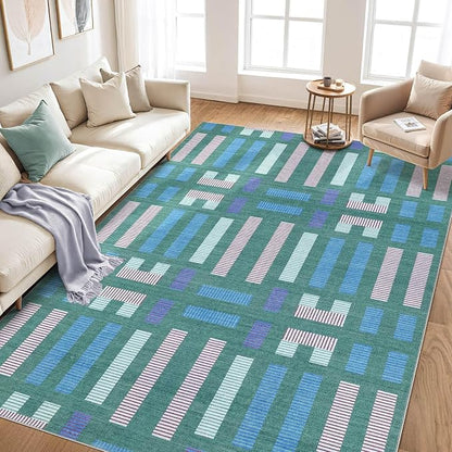 cotiled Boho 10x14 Area Rug for Living Room: Large Moroccan Washable Rug | - Image 7