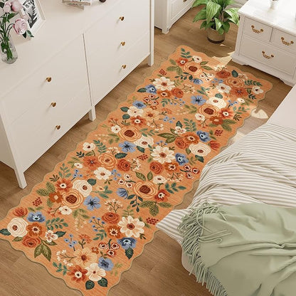 DUKINO 2x6 Runner Rug, Floral Washable Rug - Image 3