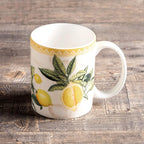 Maison d' Hermine Coffee Mug with Handles Fine Bone China Mugs Pack of One Tea Cups for Hot Beverages Cappuccino Latte Home Restaurant Office Perfect for Gift (Limoncello - Combava, 15 Ounce)