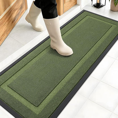OLANLY Front Door Mat Outside 47x17, All-Season Heavy-Duty Rubber Doormat | by OLANLY