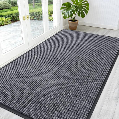 OLANLY Front Door Mat 59x30, Waterproof Heavy-Duty Indoor Outdoor Doormat | Grey by OLANLY
