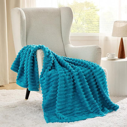Bedsure Soft Twin XL Blanket for Bed Dorm Teal 66"x90" | Birthday Gifts for - Image 3