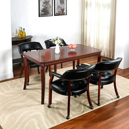 59”Farmhouse Dining Table with Carved Legs, Rectangular Kitchen Table - Image 9