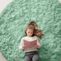 OLANLY Mint Green Round Rugs for Bedroom by OLANLY