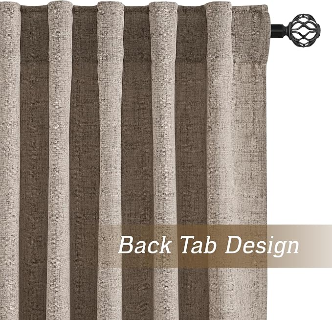 RYB HOME Sheer Curtains 102 inches, Extra Long Floor to Ceiling Curtains | Half - Image 3