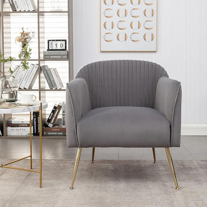 Container Furniture Direct Contemporary Velvet Accent Chairs - Image 2