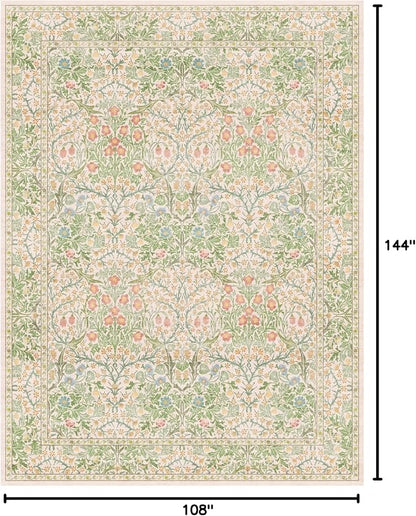 Washable Light Green Rug for Bedroom - Image 2