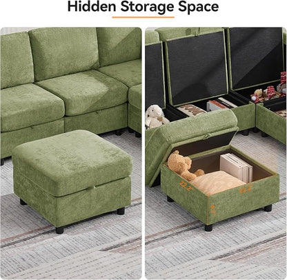 127'' Oversized U Shaped Modular Sofa, Sectional Couches - Image 7