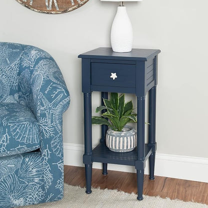 Linon Raleigh Navy Small Accent Table - Image 2