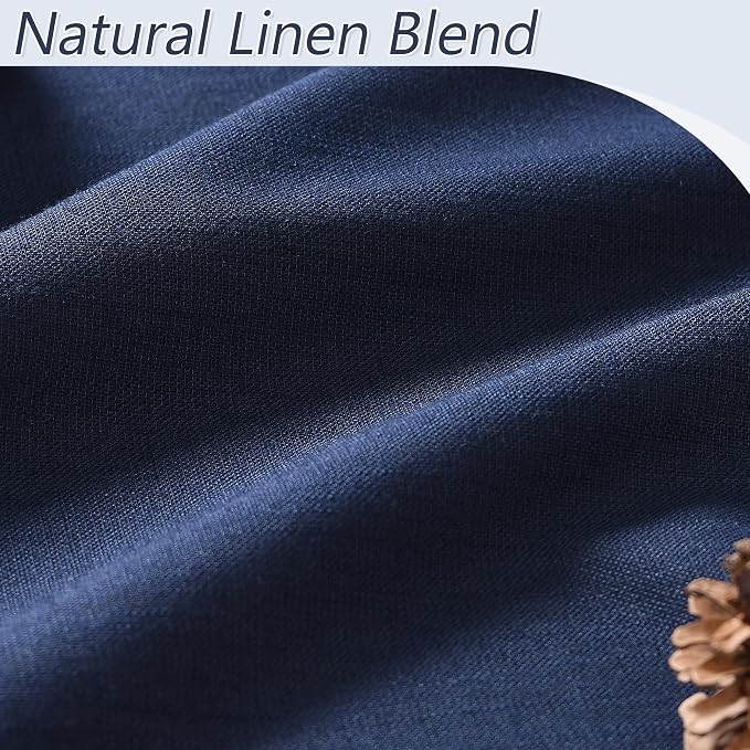 Navy Blue 100% Blackout Curtains 90 Inch Length 2 Panels Set - Image 3