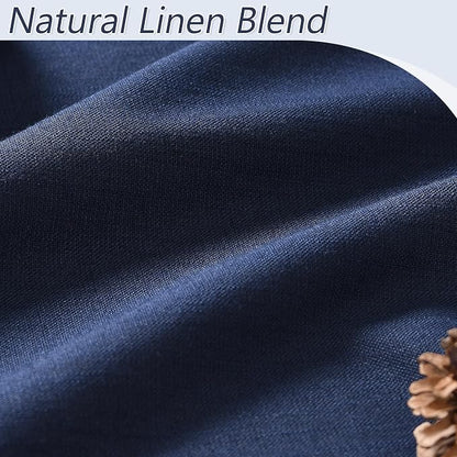 Navy Blue 100% Blackout Curtains 90 Inch Length 2 Panels Set - Image 3