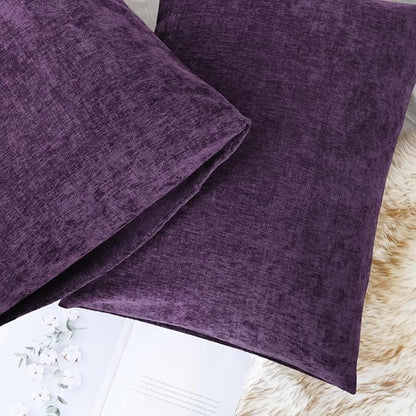 CaliTime Decorative Standard Throw Pillow Covers 26 X 20 Inches Plum Purple | - Image 6
