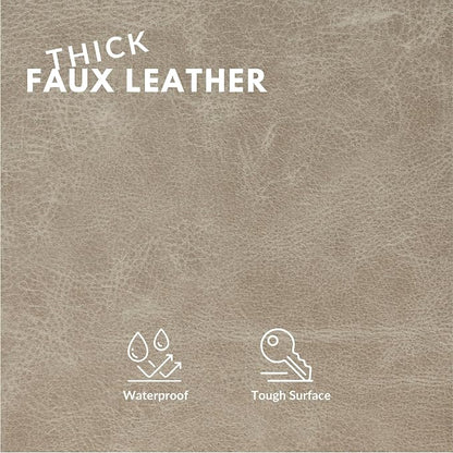 Faux Leather Fabric, Thick Durable Synthetic Repholstery Leather Vinyl - Image 2