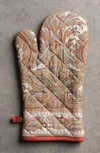 Maison d' Hermine Oven Gloves 100% Cotton Oven Mitt 7" x 13" with Loop Heat Resistant, BBQ, Cooking Gloves, Baking, Grilling, Kitchen, Handling Hot Pans (Pack of 1, Kashmir Paisley)