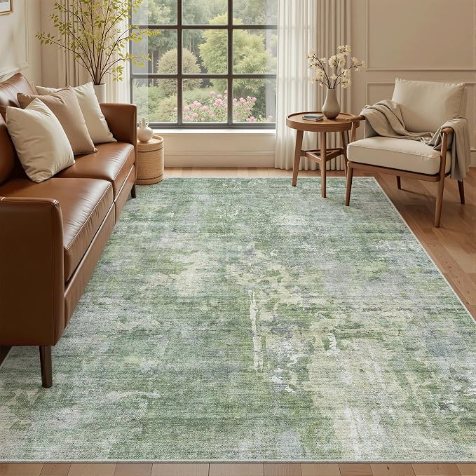 Soalmost Abstract Rug 5x8 Washable Area Rugs by Soalmost