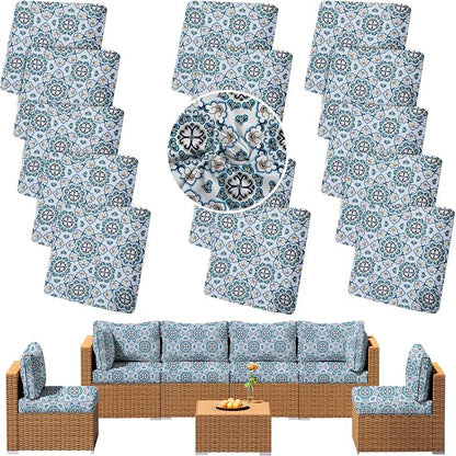 Outdoor Cushion Covers Set, Replacement by SUKAIKEQA